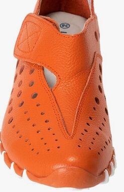 Litfoot Women’s 9010 Orange Leather Adjustable Sneaker Size37